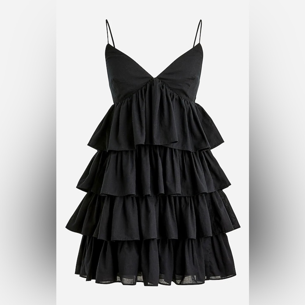 NWT JCrew Ruffle-Tier Mini Dress in Cotton Voile